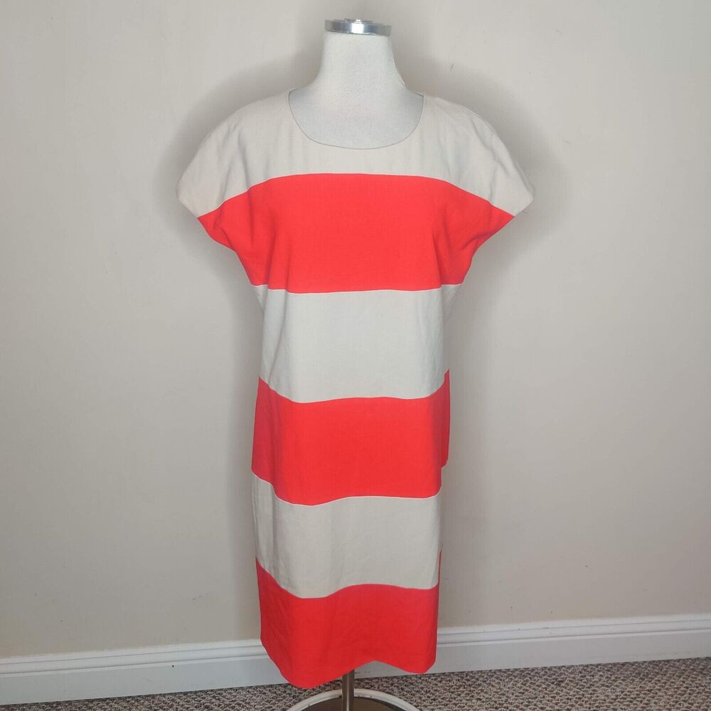 Anne Klein Dress‎ Striped Short Sleeve Career Office